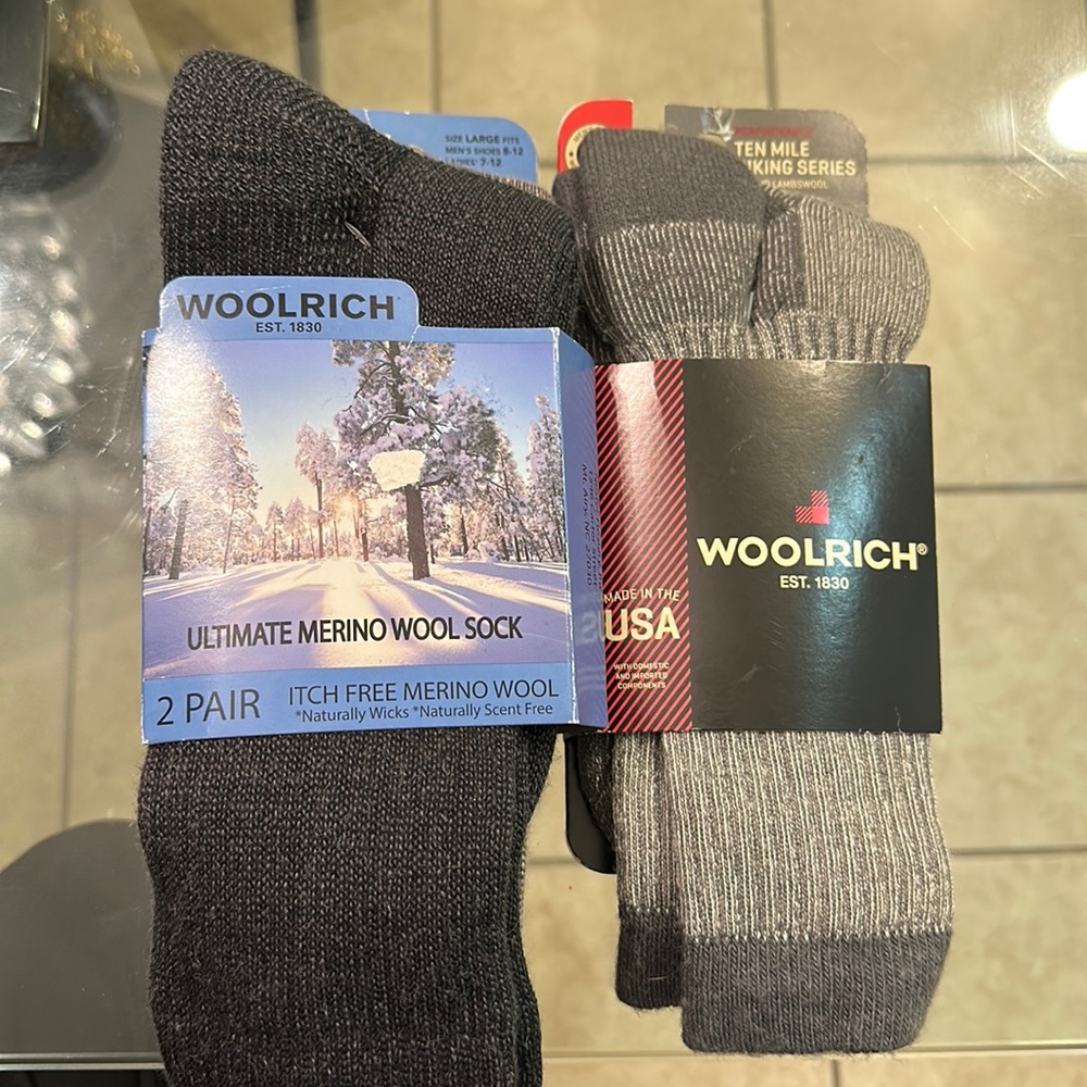 🥷🏿🥷🏿🥷🏿WOOLRICH 3 PAIRS OF MERINO WOOL SOCKS!